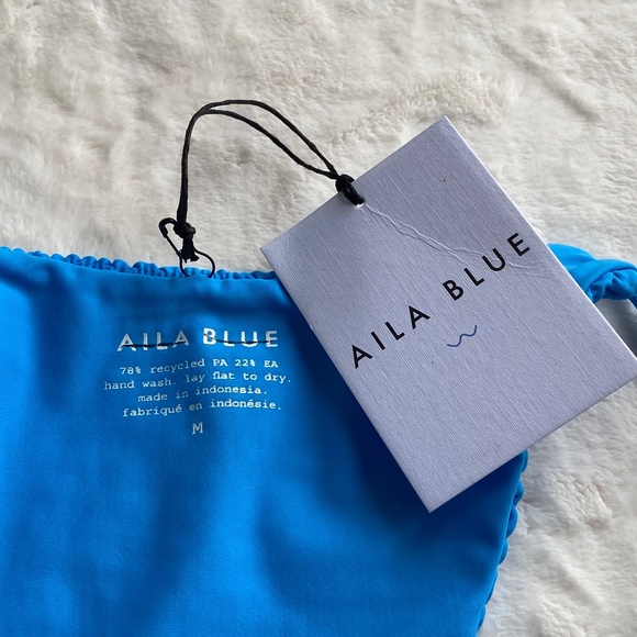 Blue Textured Bikini Set - Picture 7 of 9